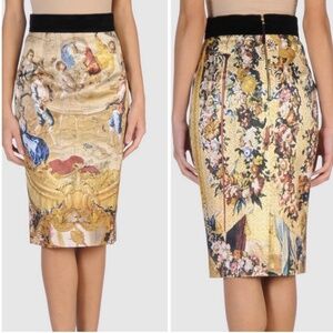 NWT! RARE! D&G Dolce & Gabbana ITALY RENAISSANCE Roman Empire Print Skirt 42